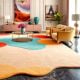 Handcrafted Multicolor Patch Abstract Living Room Rug